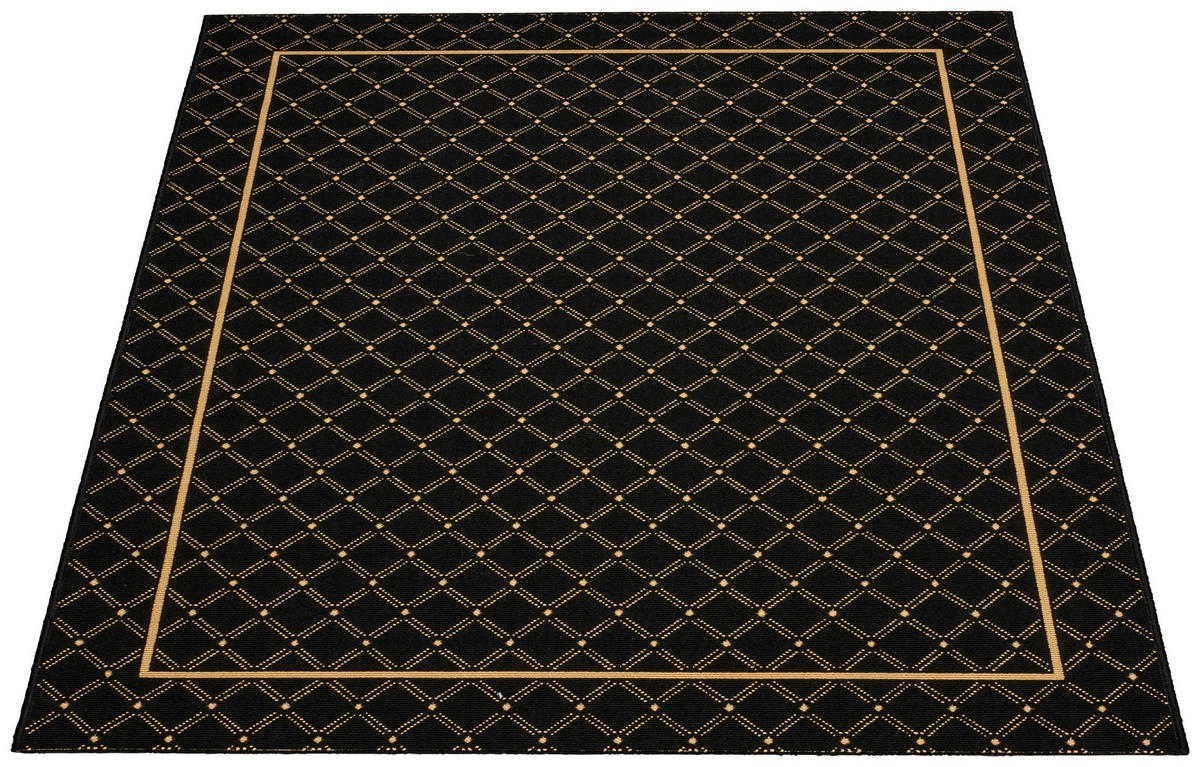 Webteppich Luxus schwarz B/L: ca. 160x230 cm Luxus - gold/schwarz (160,00/230,00cm)