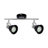 SPOT Light Spotbalken 2766214 schwarz Chrom Metall B/H/T: ca. 40x19x17 cm GU10 2 Brennstellen Anita - schwarz/Chrom (40,00/19,00/17,00cm) - SPOT Light