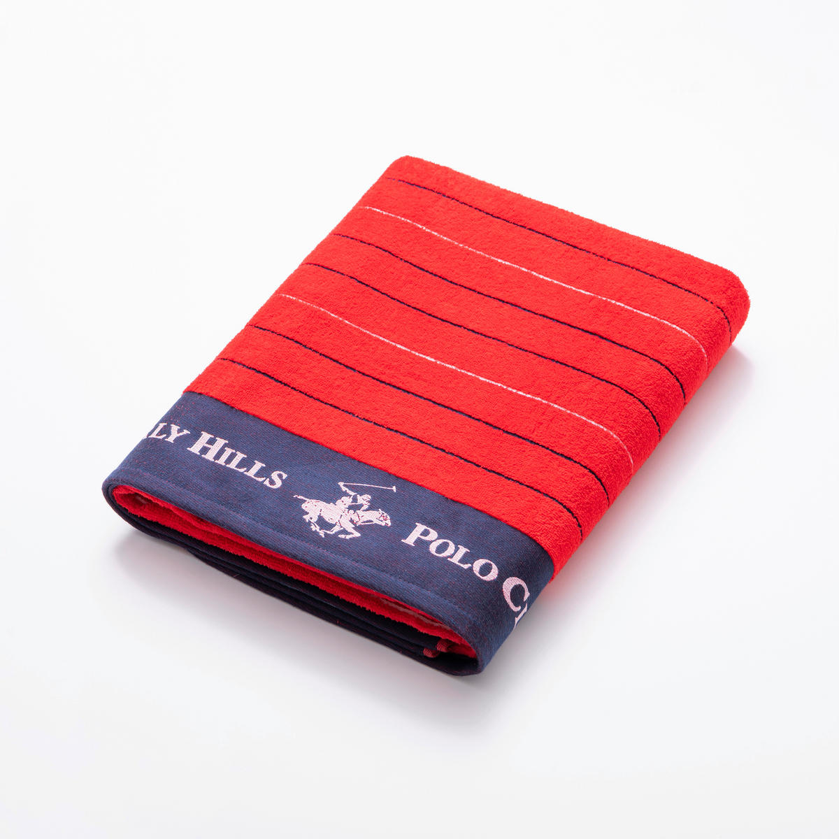 Strandtuch POLO CLUB rot Baumwolle B/L: ca. 90x160 cm POLO CLUB - blau/rot (90,00/160,00cm) - POLO CLUB