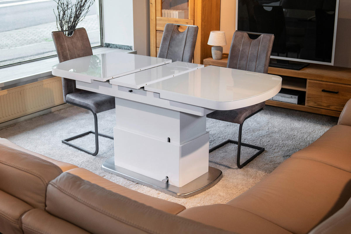 Couchtisch Levi weiß Hochglanz lackiert B/H/T: ca. 135x50x75 cm Levi - weiß (135,00/50,00/75,00cm)