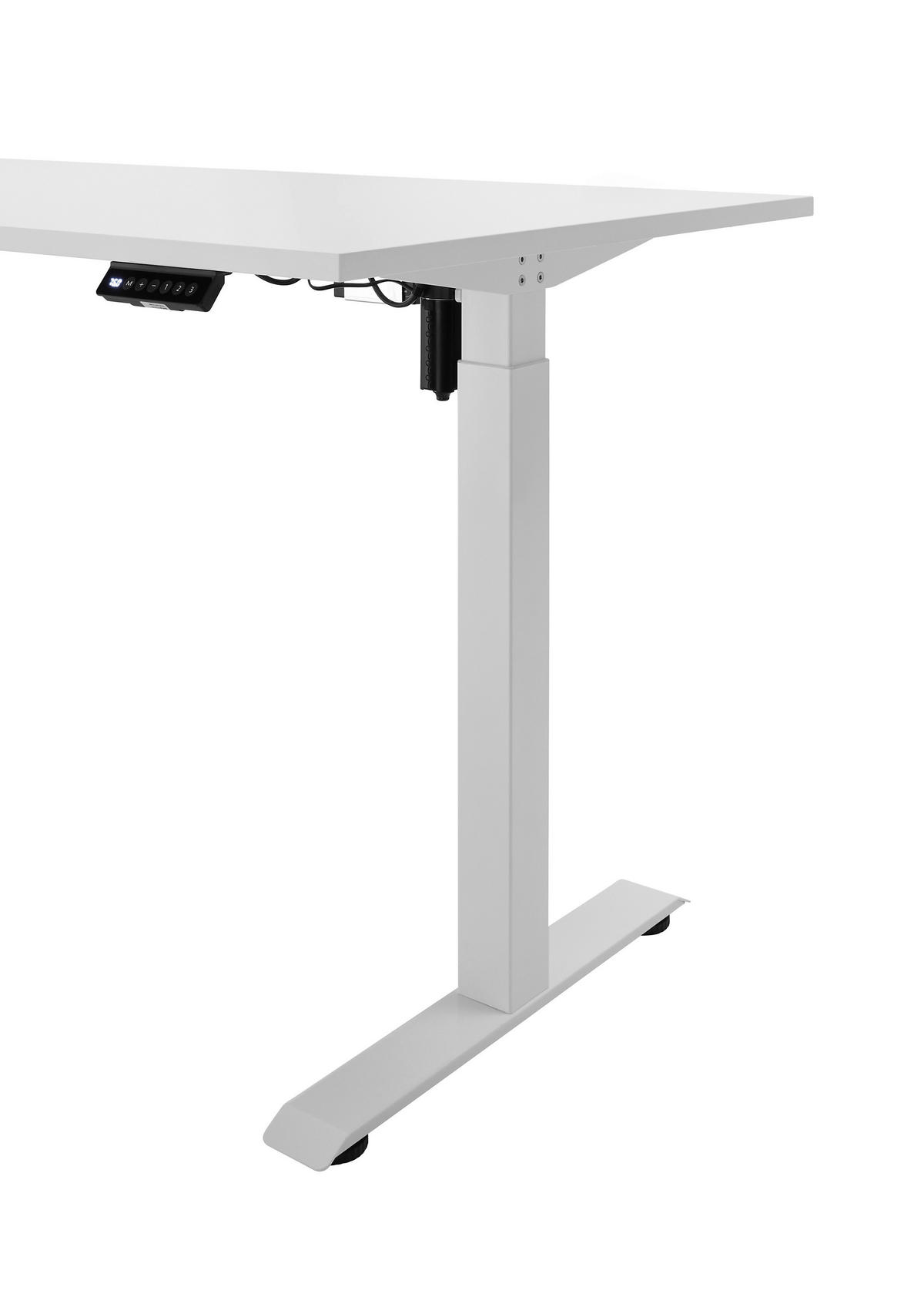 höhenverstellbarer Schreibtisch Ben weiß B/H/T: ca. 137x120x68 cm Ben - weiß (137,00/120,00/68,00cm)