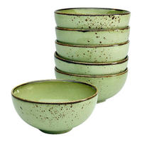 CreaTable Schalen-Set NATURE COLLECTION grün Steinzeug D: ca. 11,5 cm NATURE COLLECTION - grün (11,50cm) - CreaTable
