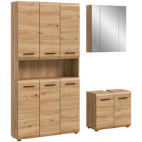 Badezimmer-Set Ice Artisan Oak Nachbildung B/H/T: ca. 165x185x46 cm Ice - (165,00/185,00/46,00cm) - xonox.home