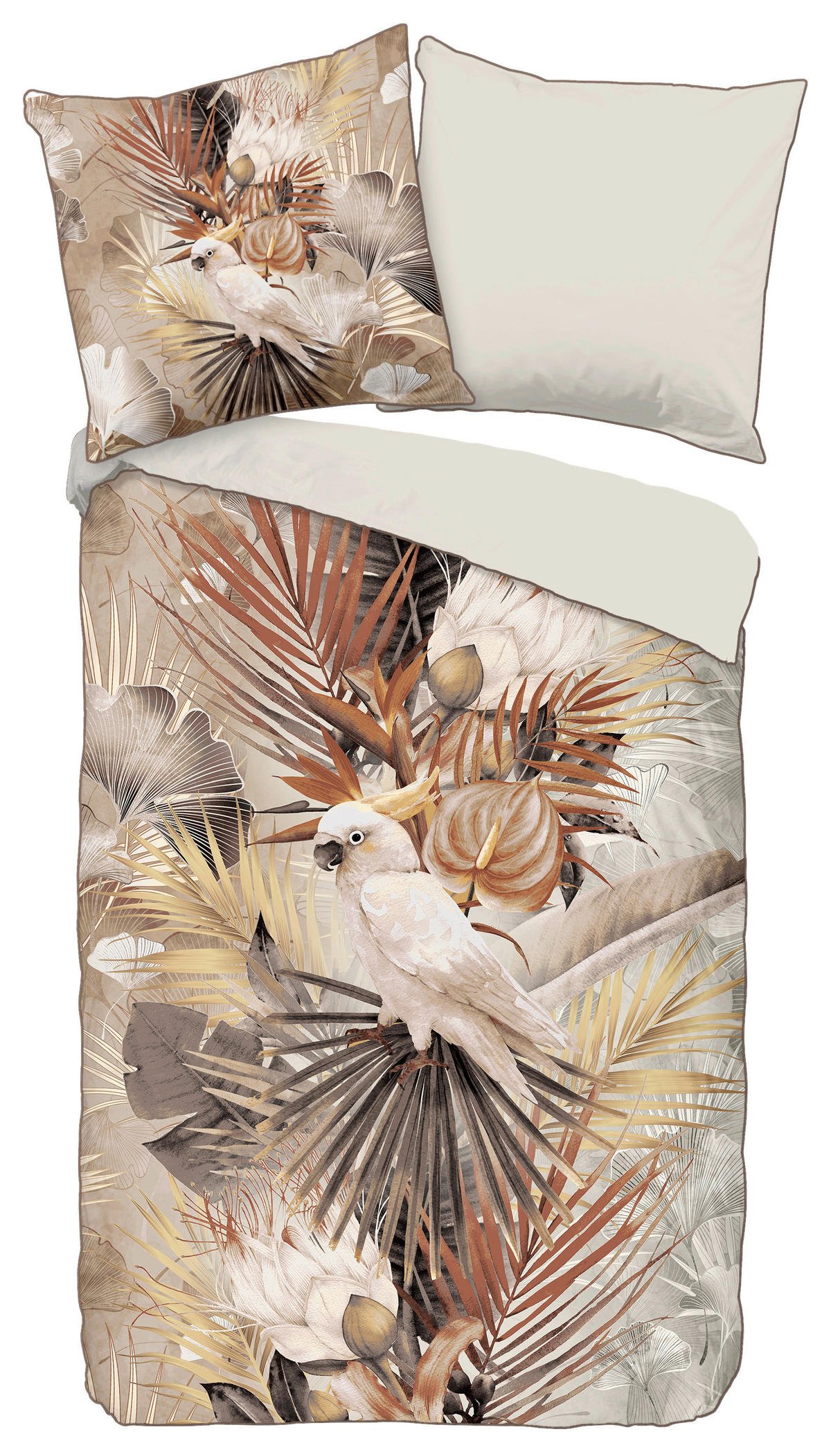 Baumwoll Bettwäsche Pippa Satin Pippa - sand (135,00/200,00cm) - Descanso