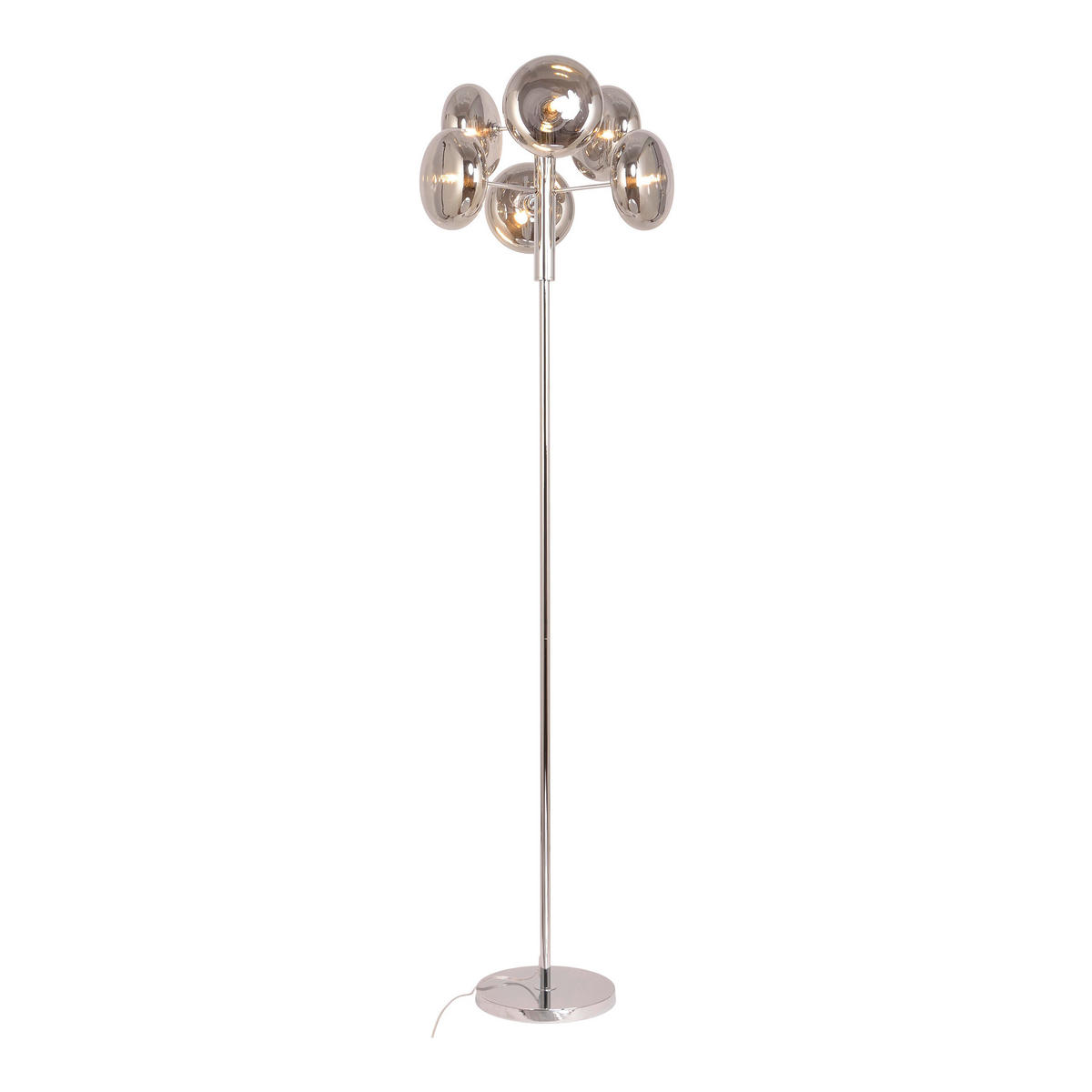 Näve Leuchten Stehleuchte 2070597 Chrom Metall Glas B/H/T: ca. 44x165x44 cm 6 Brennstellen Orion - Chrom (44,00/165,00/44,00cm) - Näve Leuchten
