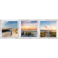 Bönninghoff Gerahmtes Bild Strand B/L: ca. 23x23 cm Bilderset_Cheb_3tlg. - (23,00/23,00cm) - Bönninghoff