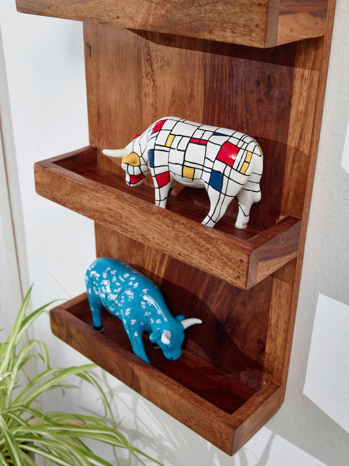 Wandregal rosenholz Holz B/H/T: ca. 30x80x10 cm Wandregal - rosenholz (30,00/80,00/10,00cm) - Wohnling