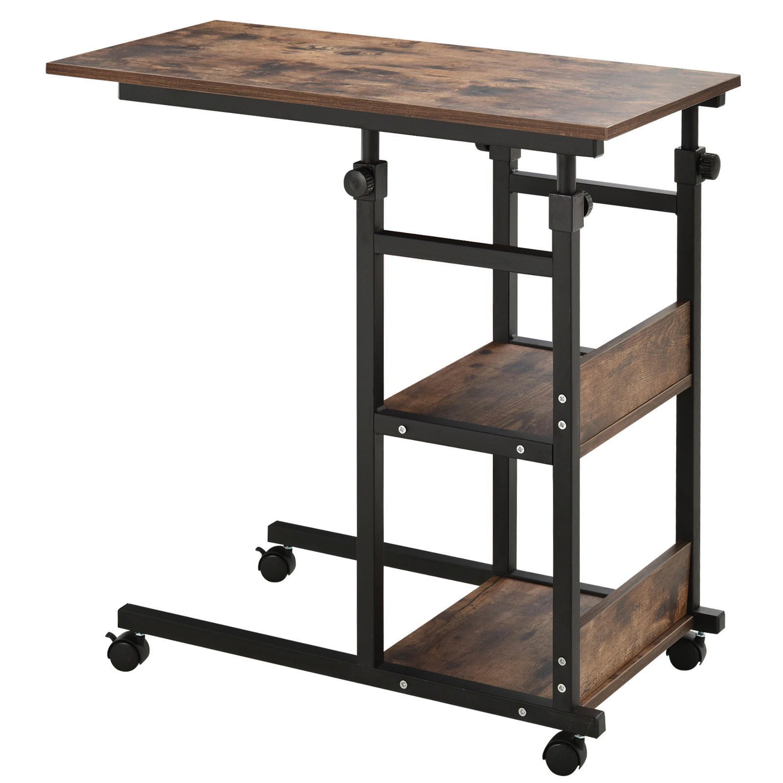 Beistelltisch braun dunkel Nachbildung B/H/T: ca. 80x72x40 cm Beistelltisch - braun (80,00/72,00/40,00cm) - HOMCOM