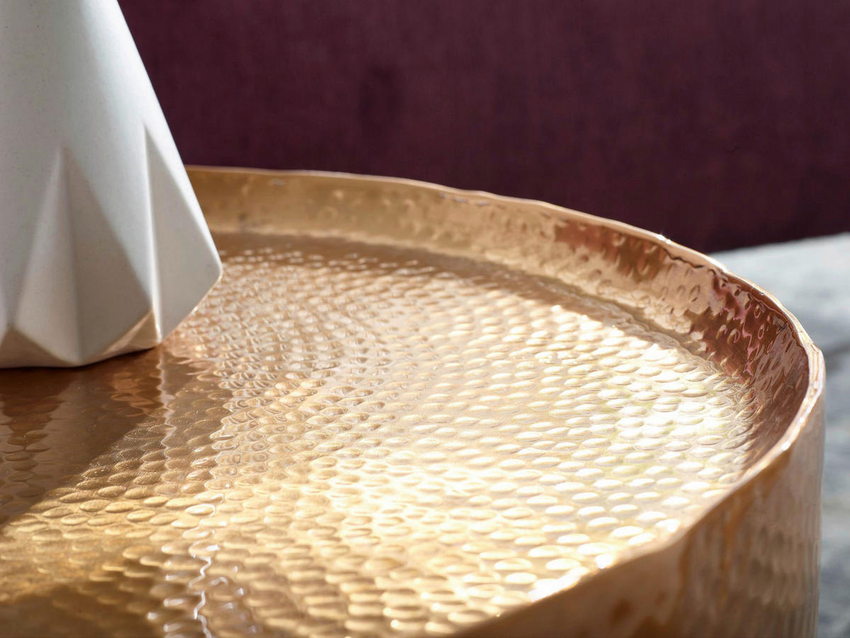 Couchtisch gold B/H/T: ca. 60x35x60 cm Couchtisch - gold (60,00/35,00/60,00cm) - Wohnling