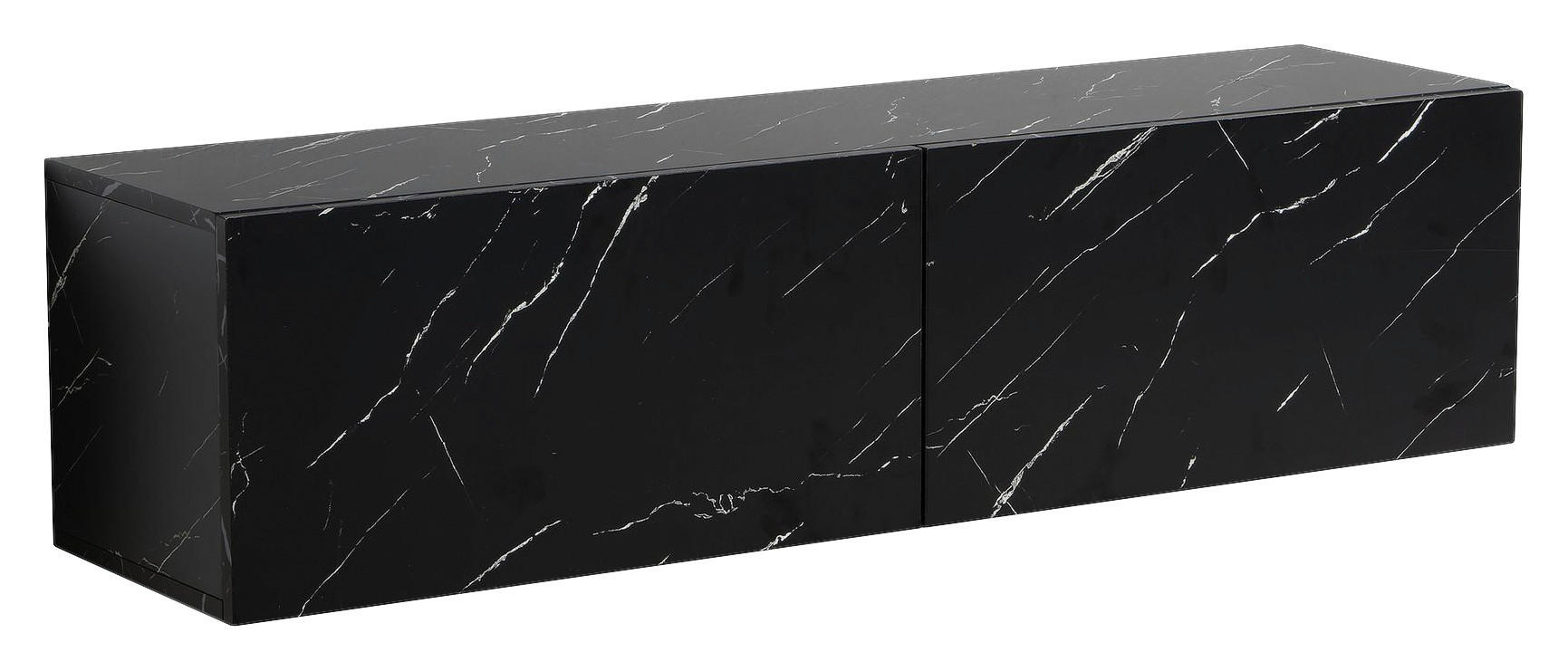 Lowboard schwarz Marmor Optik B/H/T: ca. 120x30x30 cm TV & Lowboard - schwarz (120,00/30,00/30,00cm) - Wohnling
