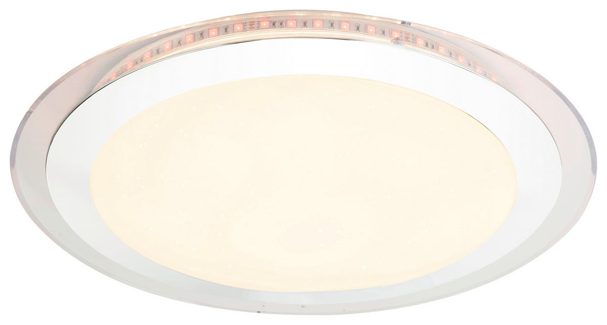 GLOBO Deckenleuchte 48395 weiß Chrom Kunststoff H/D: ca. 8x41 cm LED-Deckenleuchte_CCT_Nicole_II - weiß (41,00/8,00cm) - GLOBO