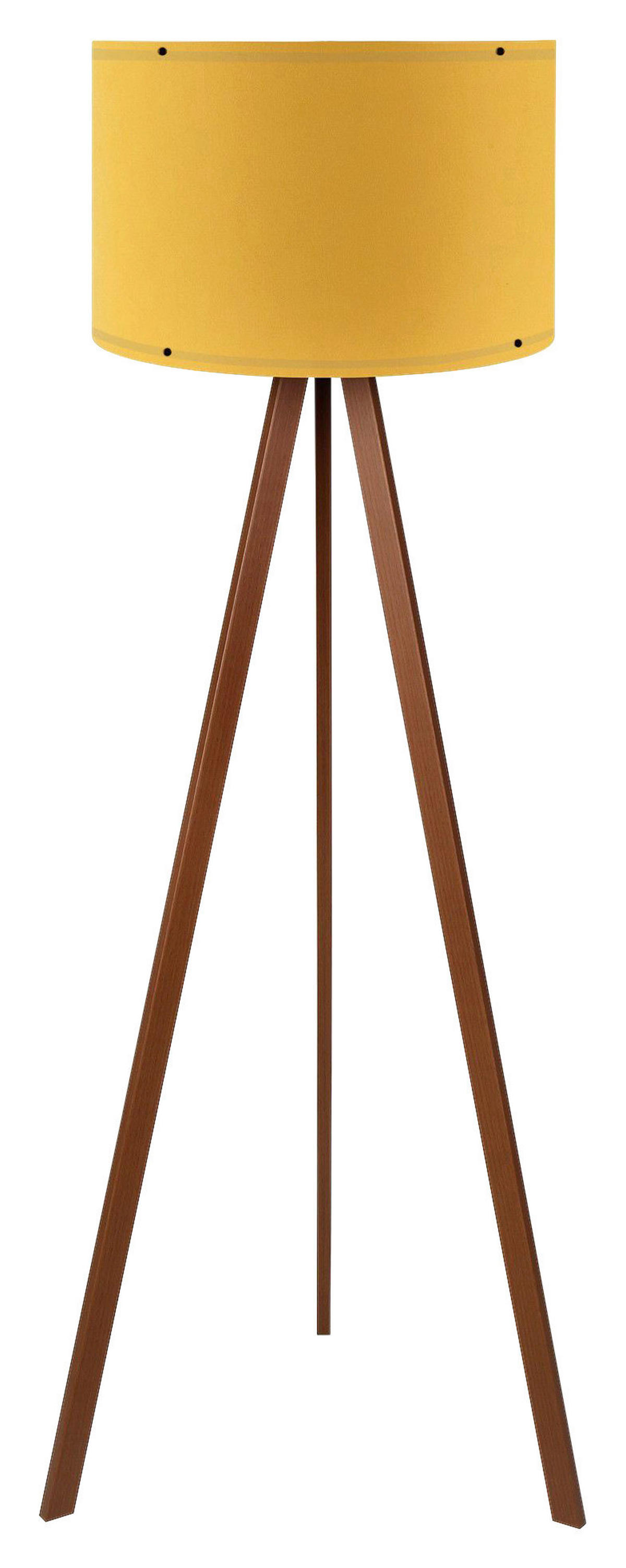 Opviq Stehleuchte braun gelb PVC B/H/T/L/D: ca. 38x140x38x38x38 cm E27 1 Brennstellen AYD - braun/gelb (38,00/38,00/140,00cm) - Opviq