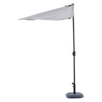 Outsunny Sonnenschirm grau Aluminium B/H/L: ca. 150x249x293 cm Sonnenschirm - grau (293,00/150,00/249,00cm) - Outsunny