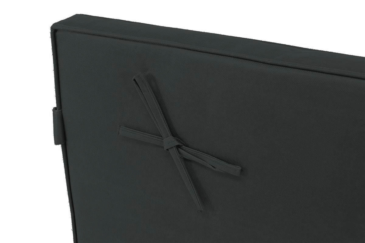 VCM Gartenliege anthrazit Teakholz B/H/L: ca. 60x90x160 cm Liegestuhl mit abnehmbaren Fußteil - anthrazit (160,00/60,00/90,00cm) - VCM