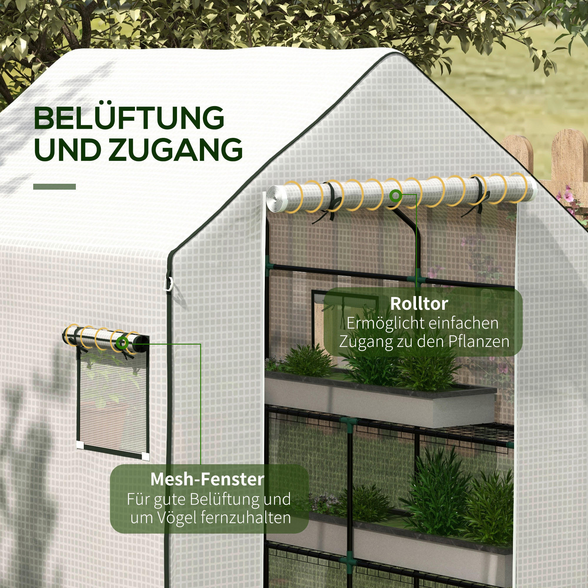 Thumbnail - Outsunny Ersatzfolie B/H/L: ca. 143x190x140 cm