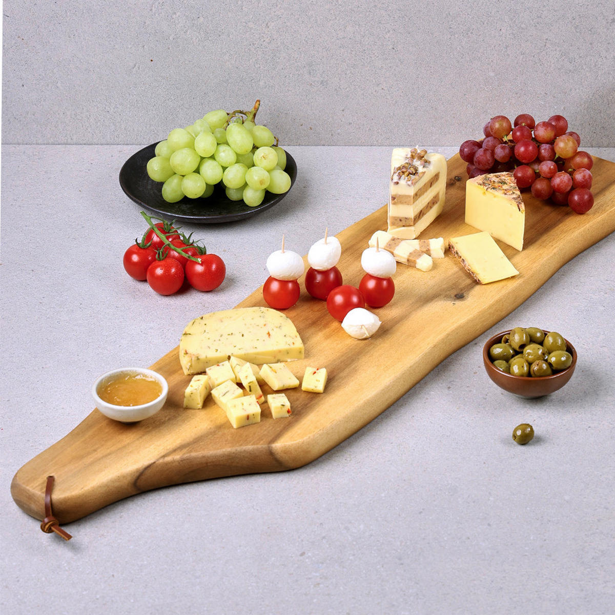 Kesper Servierbrett natur Akazie B/H/L: ca. 21x85x25 cm Servierbrett - natur (25,00/21,00/85,00cm) - Kesper