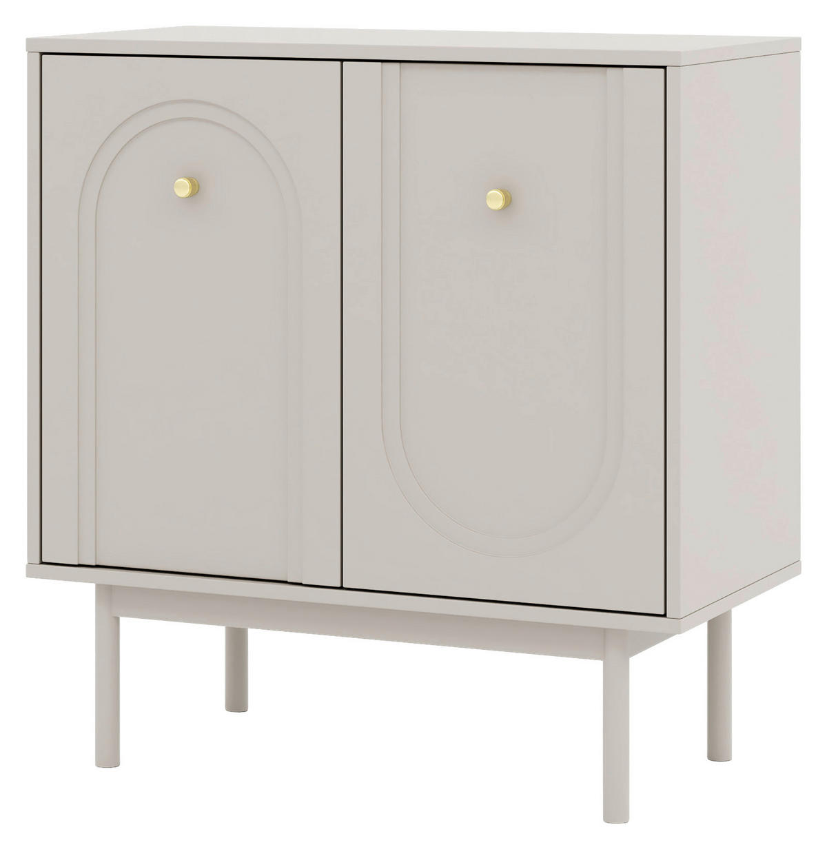 Kommode MAZOMA Eiche Kaschmirgrau Nachbildung gold Optik B/H/T: ca. 79x82x39 cm MAZOMA - gold/Eiche (79,00/82,00/39,00cm) - WIPMEB