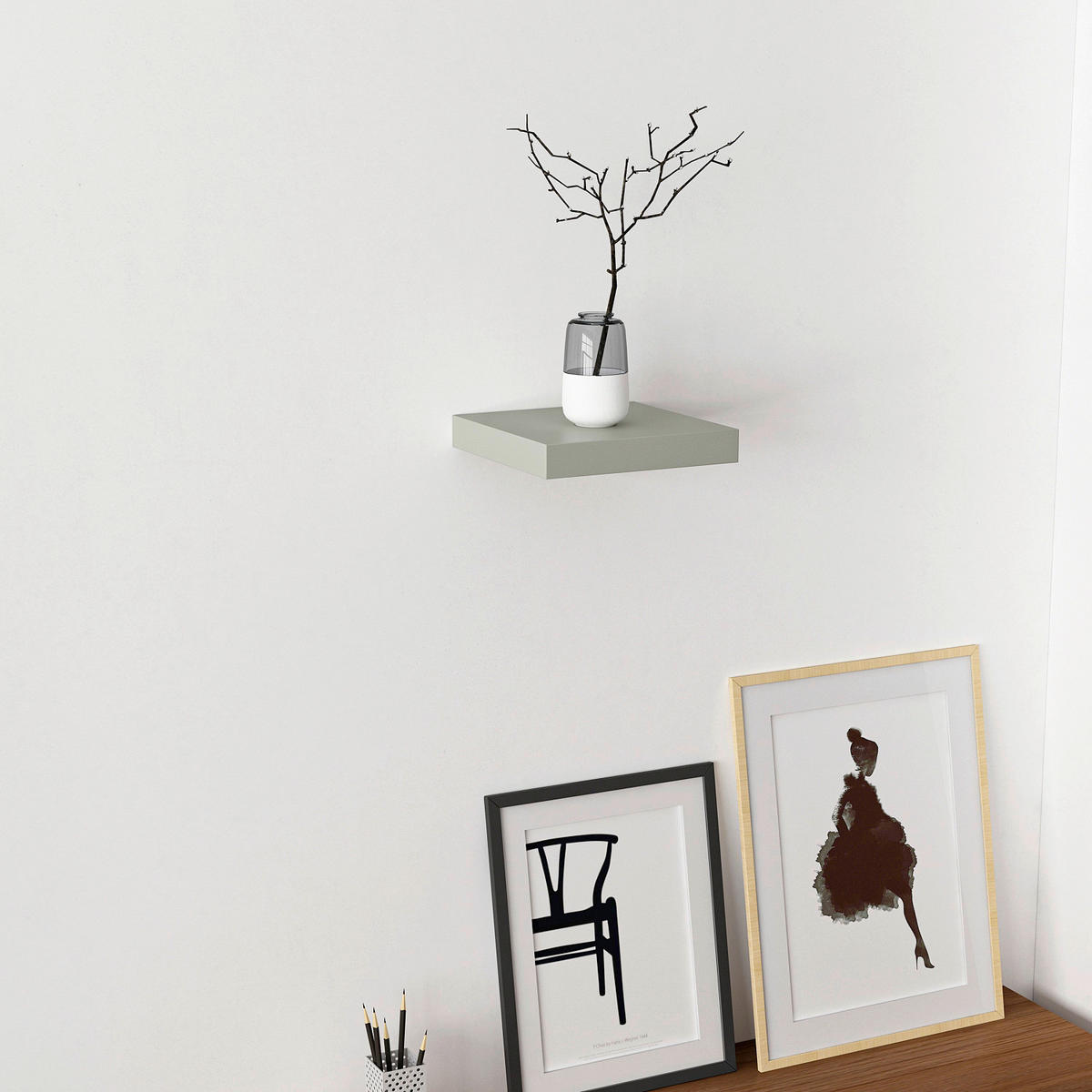 Wandboard Shelvy 23 salbei B/H/T: ca. 23x4x24 cm Shelvy 23 - salbei (23,00/4,00/24,00cm)