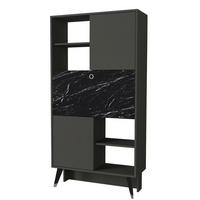 Regal Radica anthrazit Marmoroptik B/H/T: ca. 90x174x35 cm Radica - Marmoroptik/anthrazit (90,00/174,00/35,00cm) - moebel17