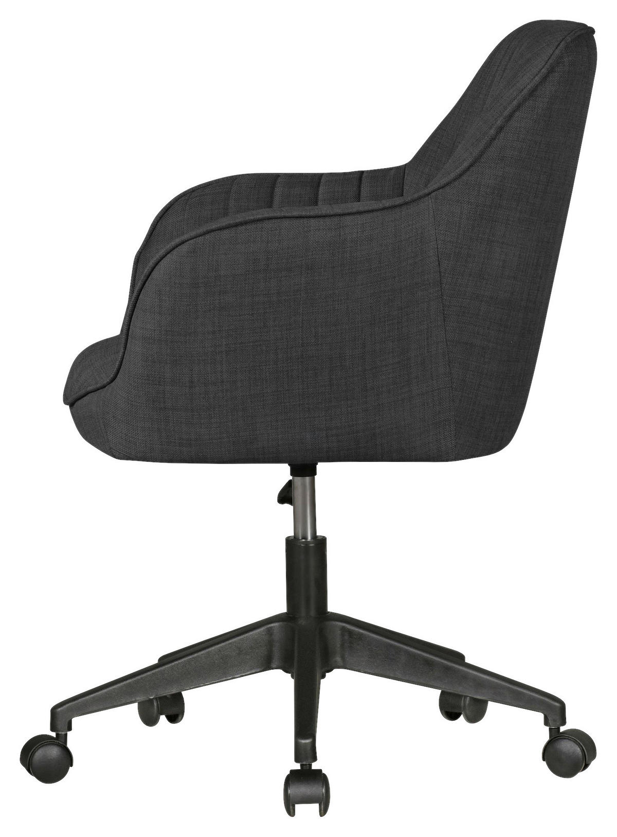 Drehstuhl schwarz Stoff Bürostuhl MIAMI - schwarz (65,00/90,00/65,00cm) - Amstyle