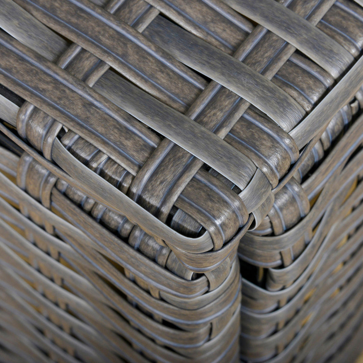 Outsunny Sitzgruppe dunkelgrau Polyrattan B/H/L: ca. 68x120x73 cm Gartenmöbel-Set - dunkelgrau (73,00/68,00/120,00cm) - Outsunny