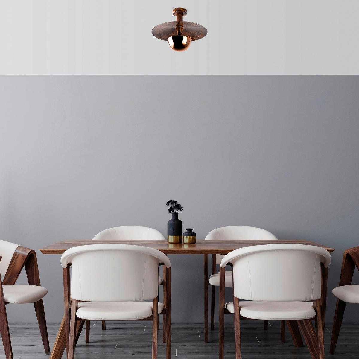 Opviq Deckenleuchte Kurt Kupfer Metall B/H/T/L/D: ca. 38x31x38x38x38 cm G9 1 Brennstellen Kurt - Kupfer (38,00/38,00/31,00cm) - Opviq