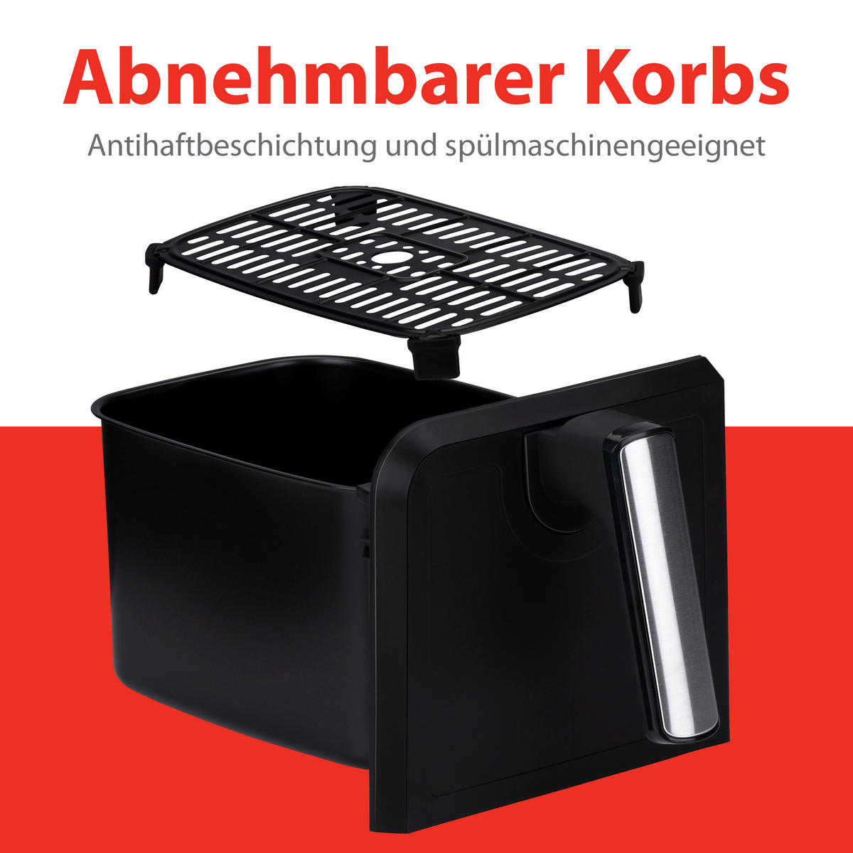 Alpina Heißluftfritteuse 871125224012 schwarz Kunststoff B/H/L: ca. 38x36x32 cm ca. 8 l Doppel-Heißluftfritteuse - schwarz (32,00/38,00/36,00cm) - Alpina