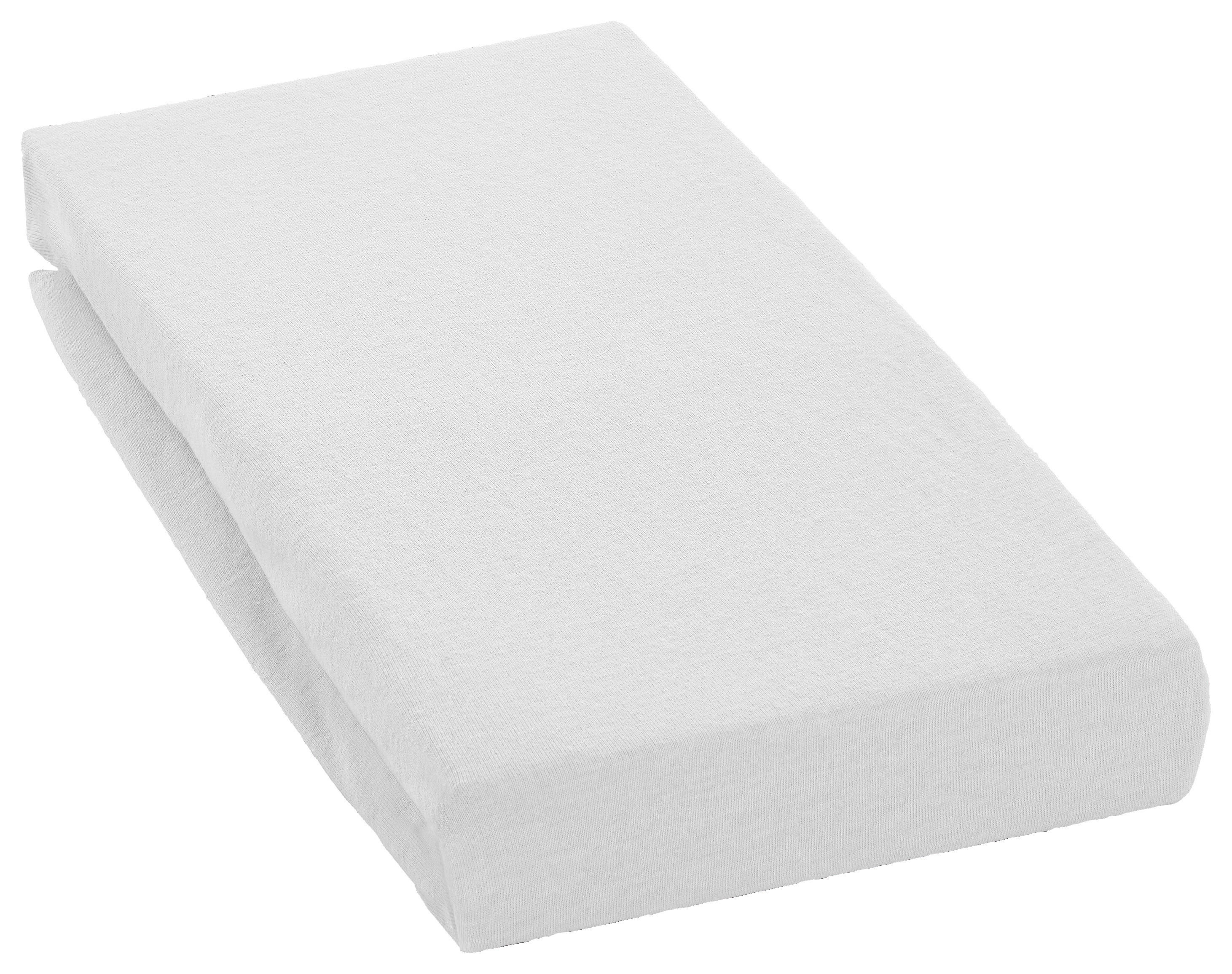 Spannbetttuch Jersey Spannbetttuch_Jersey 150x200cm - weiß (150,00/200,00cm) - oh cosy