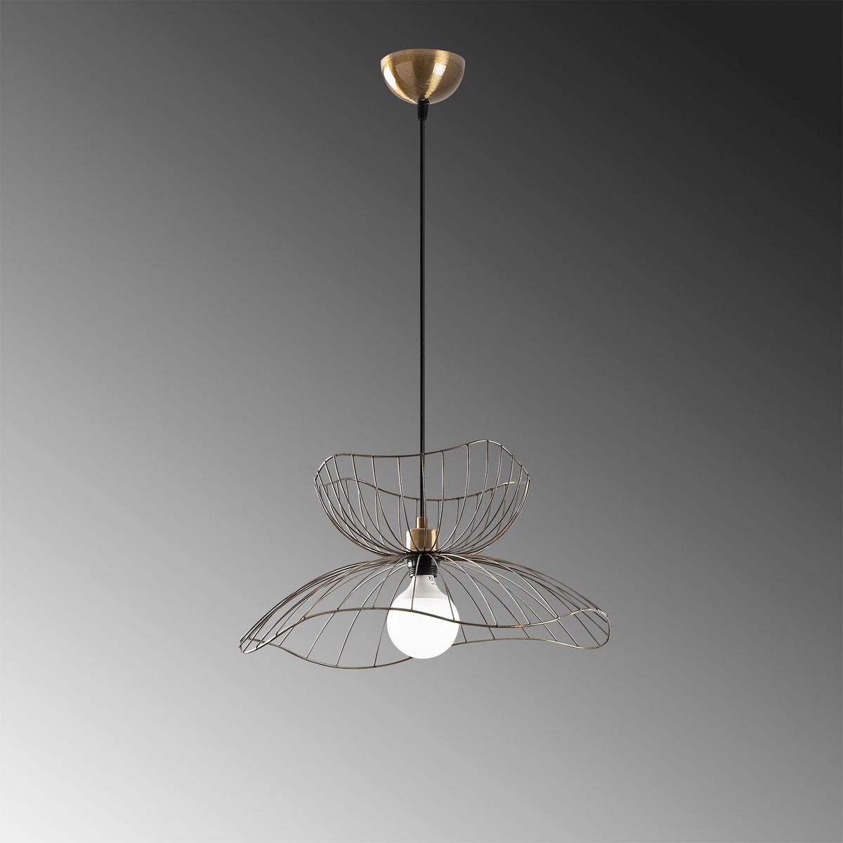 Opviq Pendelleuchte Farac bronze Eisen B/H/T/L/D: ca. 50x111x50x50x50 cm E27 1 Brennstellen Farac - bronze (50,00/50,00/111,00cm) - Opviq