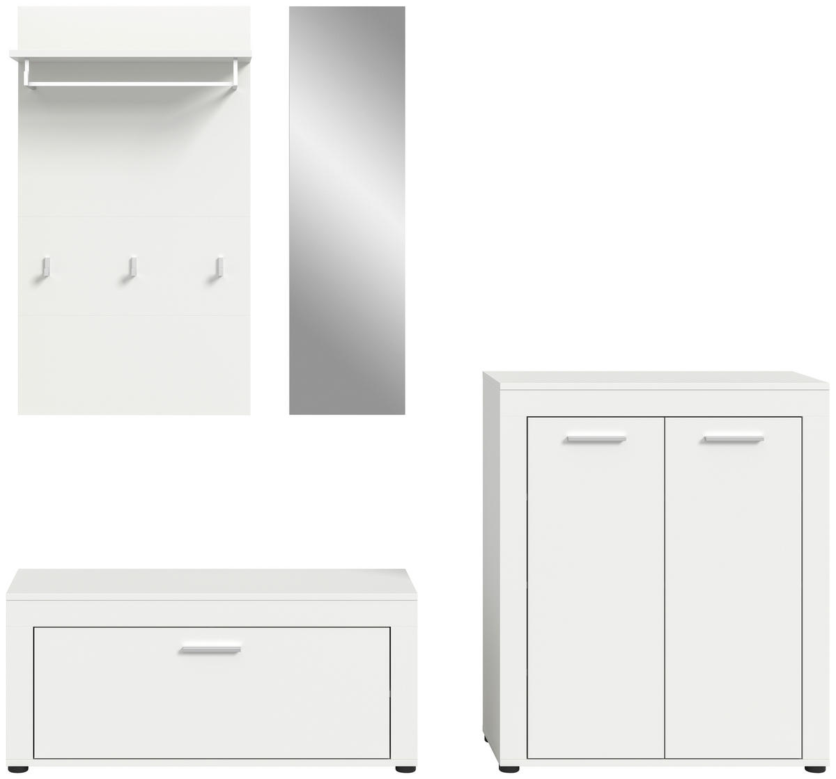 Garderobe JAM weiß B/H/T: ca. 200x191x35 cm JAM - weiß (200,00/191,00/35,00cm) - xonox.home