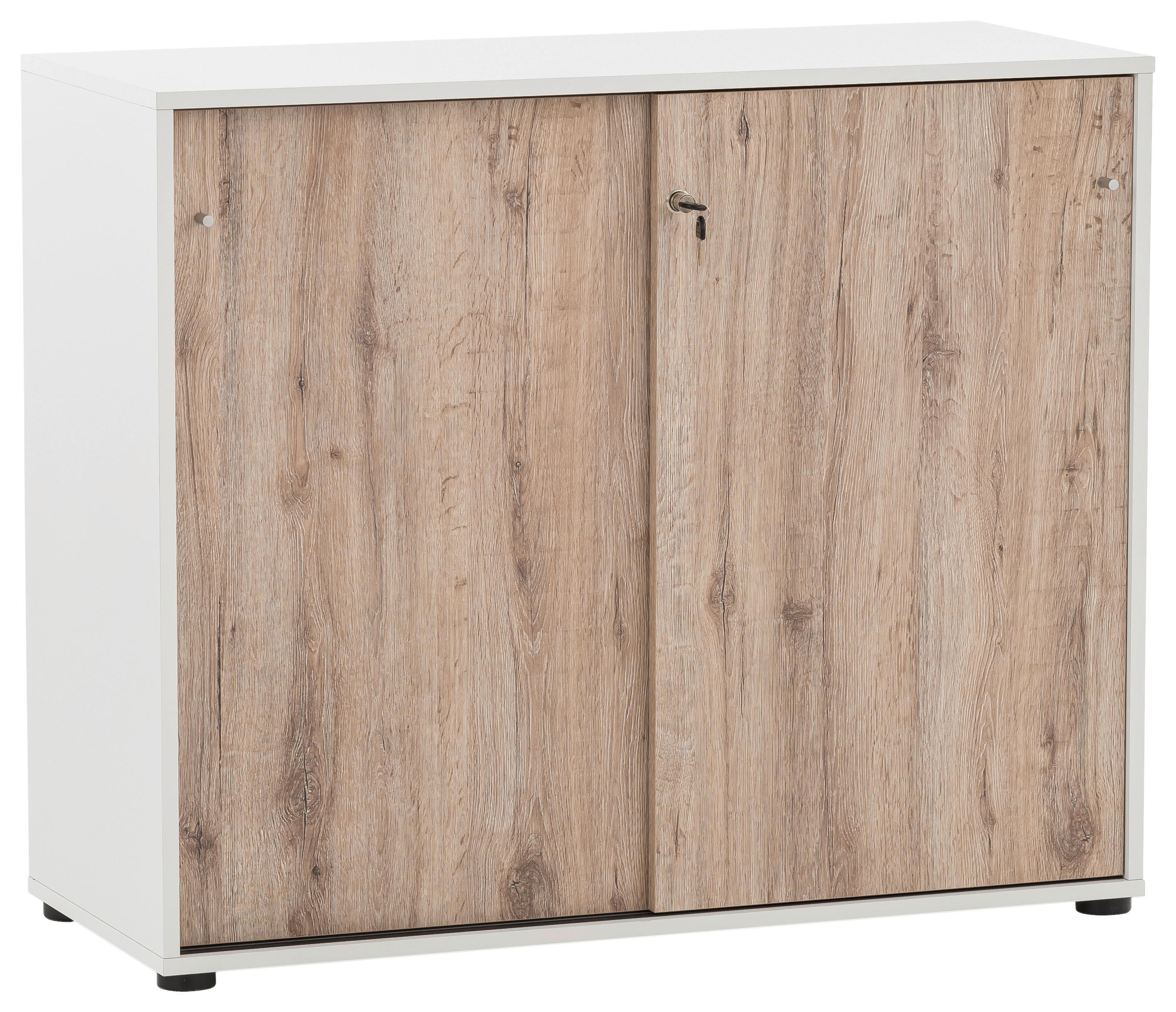 Schiebetürenschrank Serie 400 perlweiß B/H/T: ca. 100,1x83,6x41 cm Serie 400 - perlweiß (100,10/83,60/41,00cm) - Möbelpartner