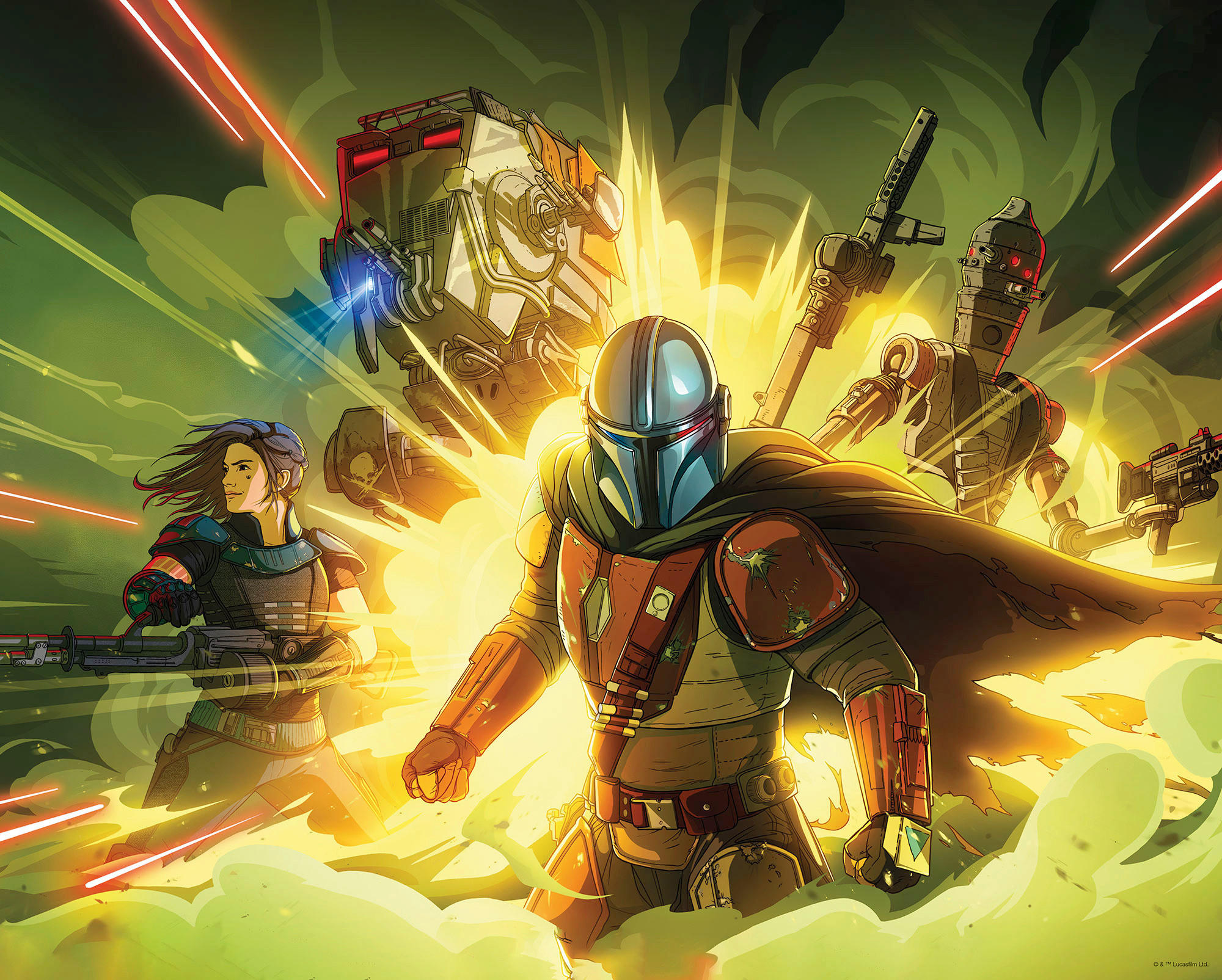 Komar Poster Mandalorian Fireteam Disney B/L: ca. 50x40 cm günstig online kaufen