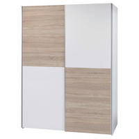 Schwebetürenschrank Time weiß Eiche Sonoma Nachbildung B/H/T: ca. 170x195x59 cm Time - Eiche/weiß (170,00/195,00/59,00cm)