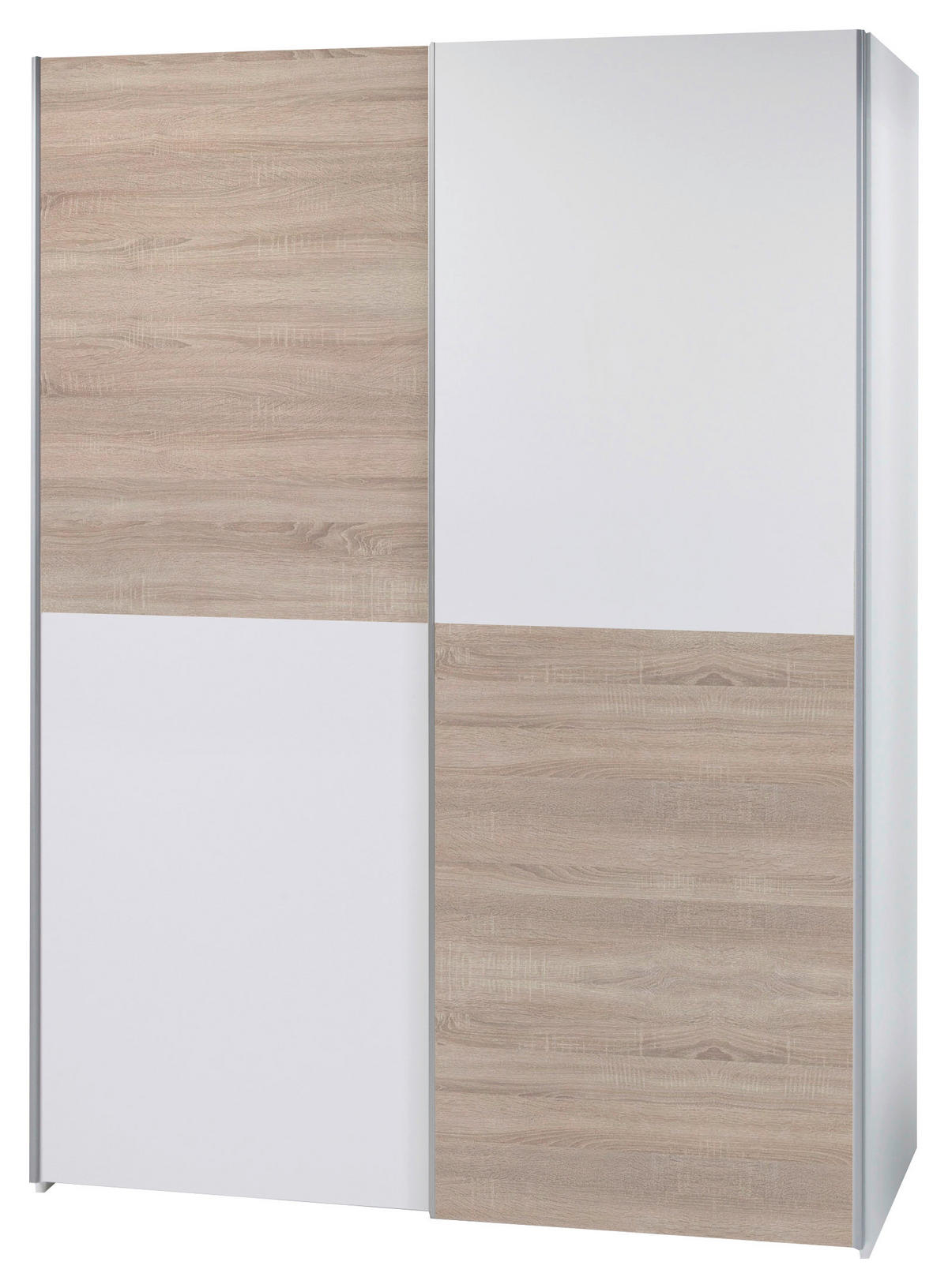 Schwebetürenschrank Time weiß Eiche Sonoma Nachbildung B/H/T: ca. 170x195x59 cm Time - Eiche/weiß (170,00/195,00/59,00cm)