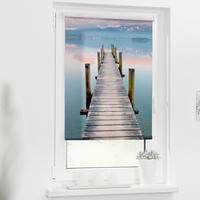 Verdunkelungsrollo Steg blau B/L: ca. 90x150 cm Steg - blau/braun (90,00/150,00cm) - LICHTBLICK