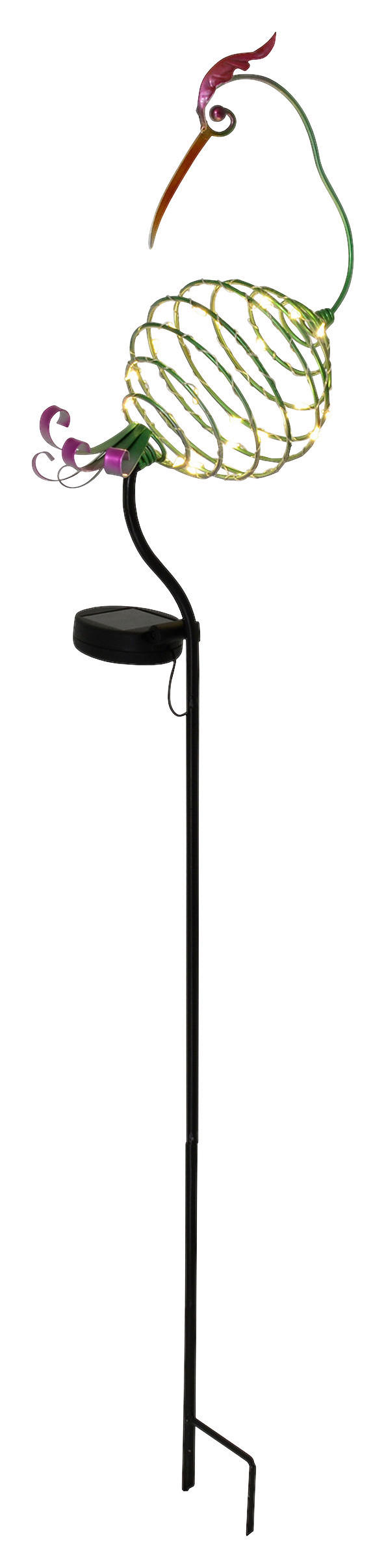 LED-Solarleuchte KRANICH NV4124701 multicolor Metall B/H/L: ca. 13x86x11 cm LED Solarleuchte KRANICH mit LED - multicolor (11,00/13,00/86,00cm) - Näve Leuchten