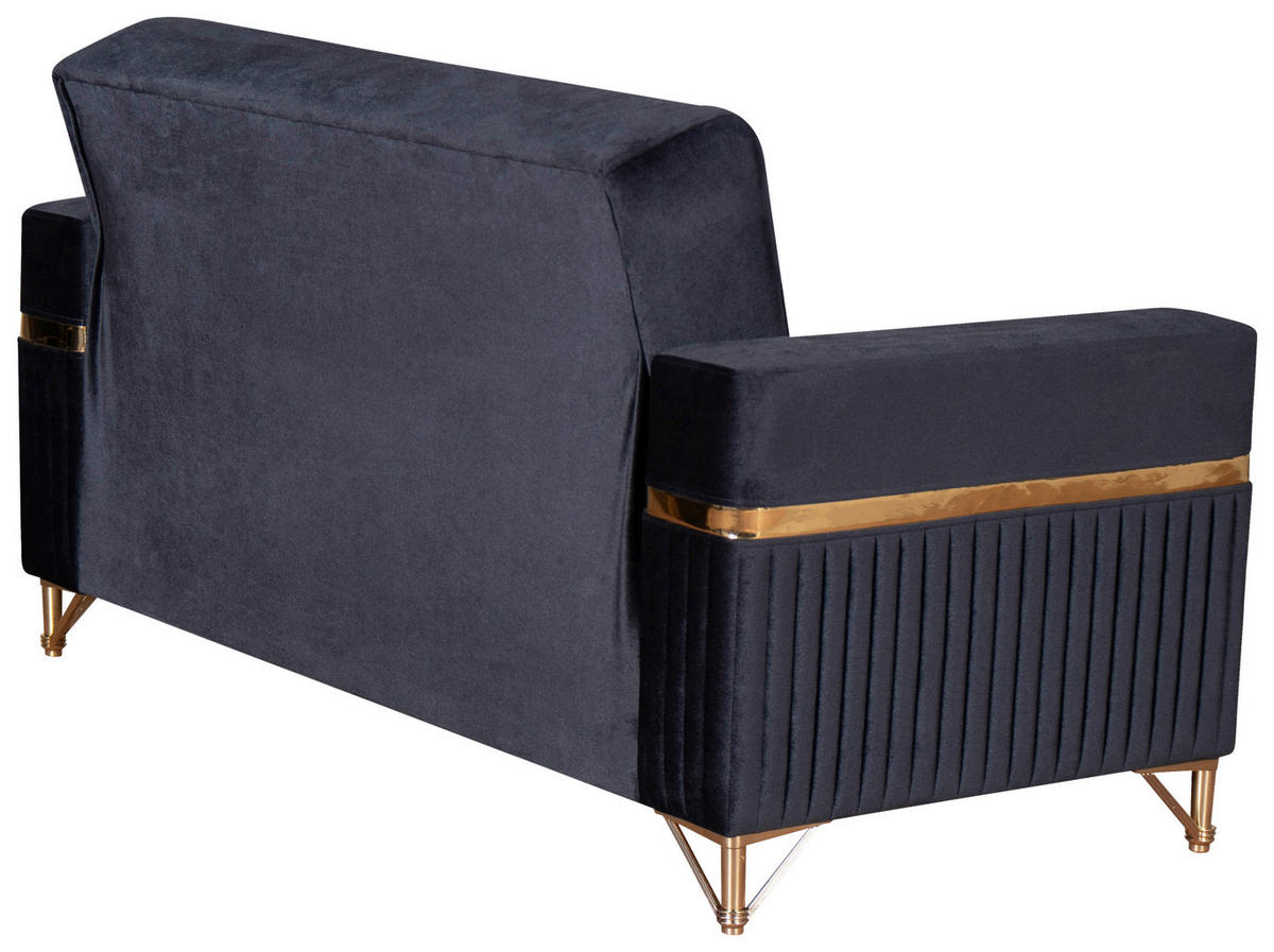Sofa 3-2-1 Rhosus anthrazit Microfaser Rhosus - gold/anthrazit