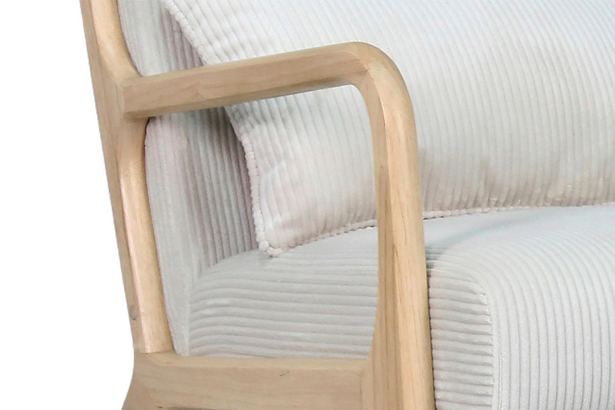 Sessel NOHR natur weiß B/H/T: ca. 65,2x80,6x76 cm NOHR - weiß/natur (65,20/80,60/76,00cm) - byLIVING