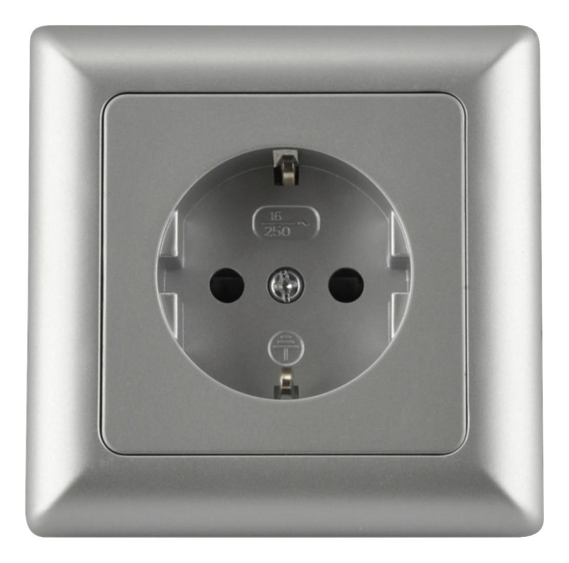 Unitec SteckdoseGenua silber ca. 250 V Genua - silber - UniTec