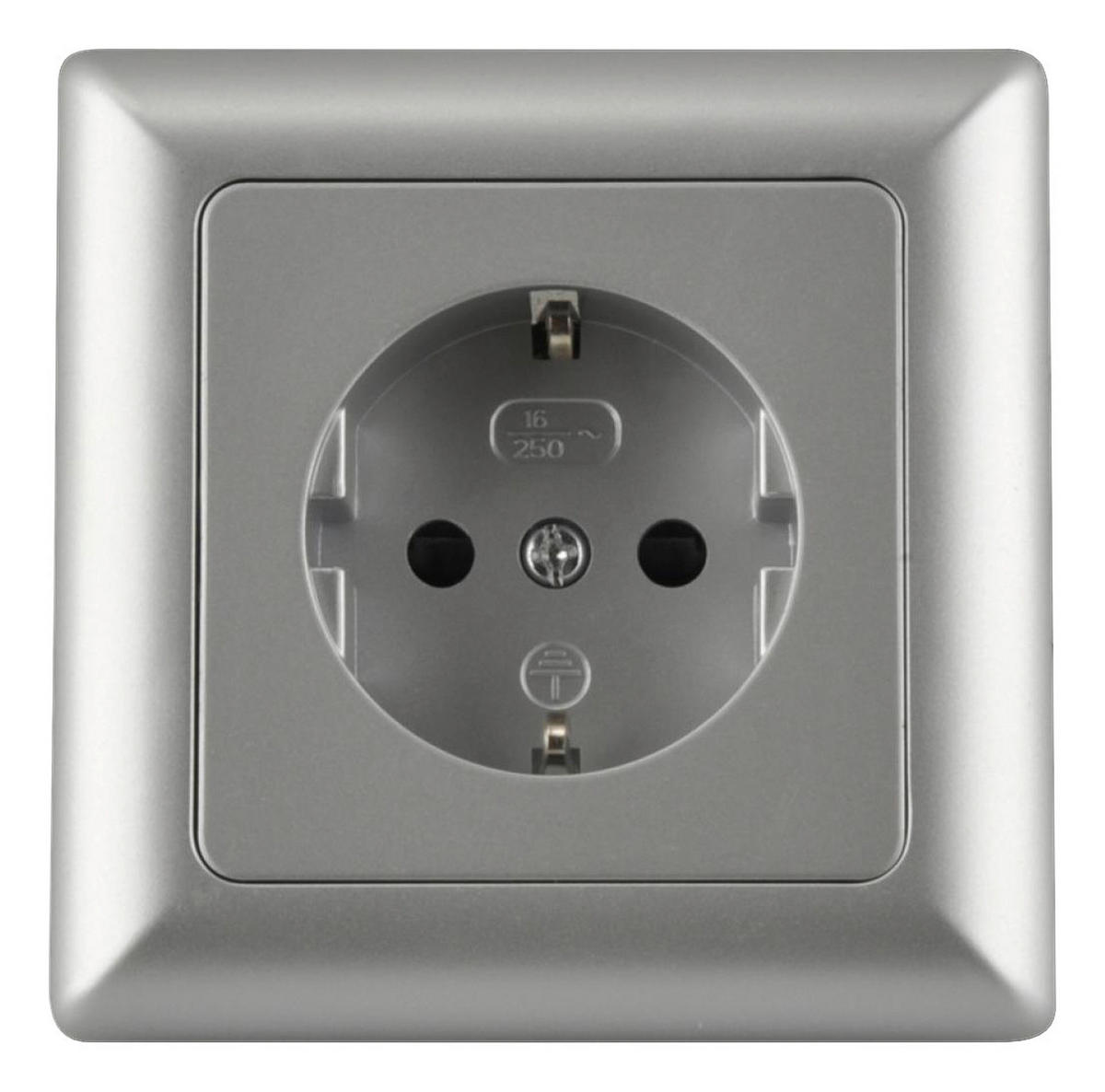 Unitec SteckdoseGenua silber ca. 250 V Genua - silber - UniTec
