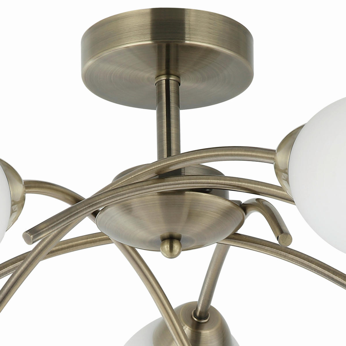 Lamkur Deckenleuchte DONNA 45474 oxidgrün Glas Metall H/L: ca. 26x45 cm E27 5 Brennstellen Donna - oxidgrün (45,00cm) - Lamkur