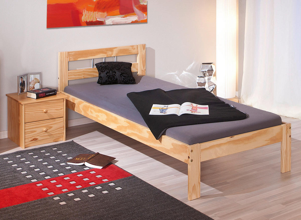 Bett Jana natur Liegefläche B/L: ca. 90x200 cm Jana - natur (96,00/72,00/205,00cm) - Inter Link