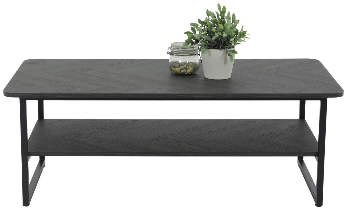 Couchtisch Holger grau B/H/T: ca. 110x40x60 cm Holger - schwarz/grau (110,00/40,00/60,00cm)