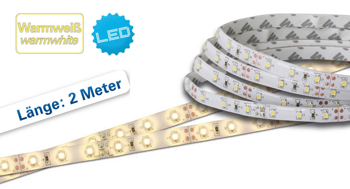 Näve Leuchten LED-Streifen warmweiß Kunststoff B/H/T: ca. 200x0,4x0,8 cm LED-Streifen - warmweiß (200,00/0,40/0,80cm) - Näve Leuchten