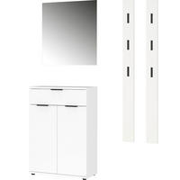 Garderobe 7877-84 weiß B/H/T: ca. 135x200x37 cm 7877-84 - weiß (135,00/200,00/37,00cm) - Germania