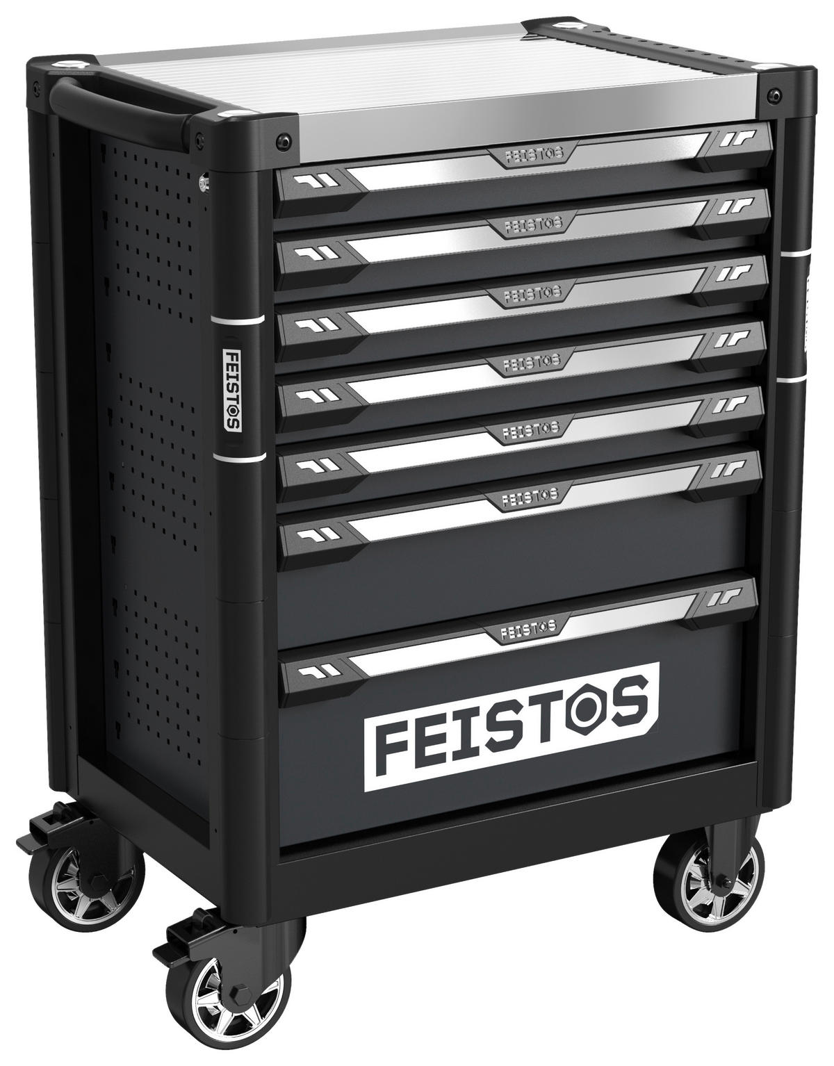 Werkstattwagen Mento schwarz B/H/L: ca. 73x98x48 cm Mento - schwarz (48,00/73,00/98,00cm) - Feistos
