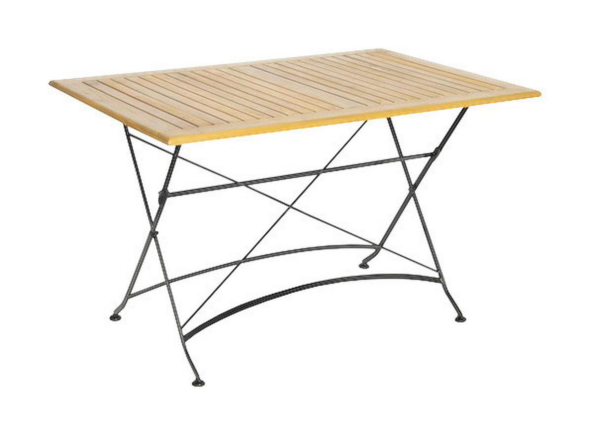 Acamp Gartensitzgruppe Lindau schwarz Holz B/H/T: ca. 125x80x75 cm Lindau - natur/schwarz (125,00/80,00/75,00cm) - Acamp
