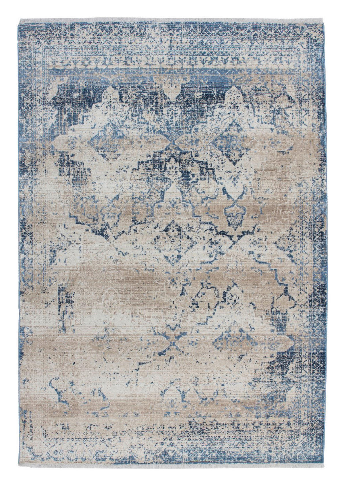 Arte Espina Kurzflorteppich Antigua 525 creme B/H/L: ca. 120x0,9x170 cm Antigua 525 - blau/creme (170,00/120,00/0,90cm) - Arte Espina