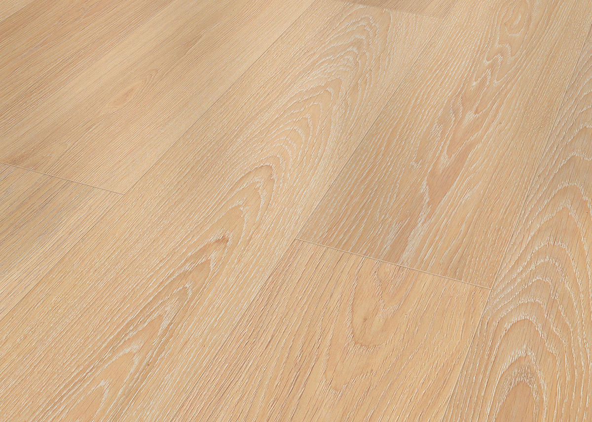 Laminatboden Eiche beige ca. 2,158 m² im Paket  B/L: ca. 28x128,5 cm pro Paket Eiche beige ca. 2,158 m² im Paket - beige (28,00/128,50cm)