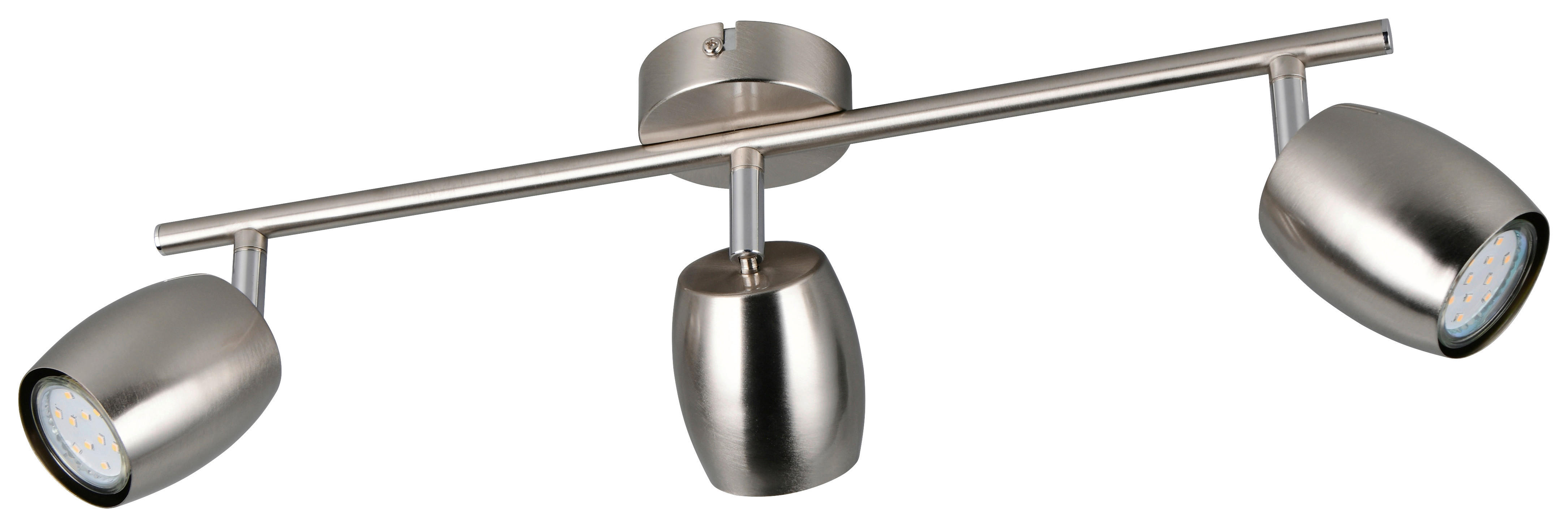 Reality Leuchten Spots nickel matt Metall B/H/L: ca. 47,5x15,5x8 cm GU10 3 Brennstellen Spot_Nancy_3 - nickel matt (8,00/47,50/15,50cm) - Reality Leuchten